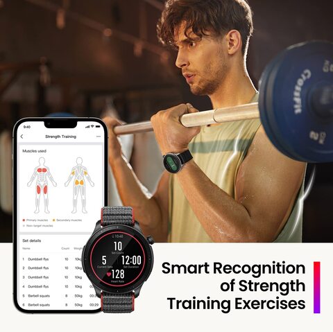 Amazfit GTR 4 Smart Watch for Men Android iPhone, Dual-Band GPS