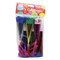 Fringed 30201B Foil Horns 6 Count