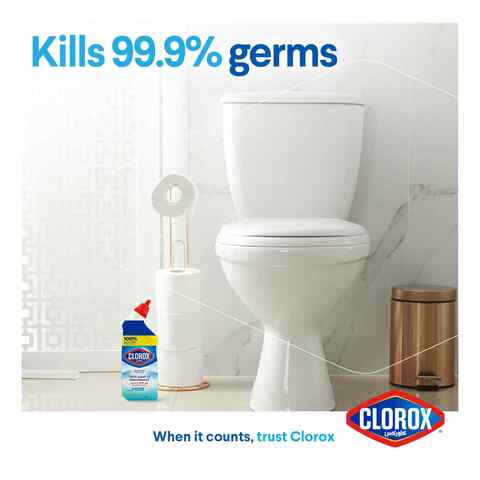 Clorox Toilet Cleaner Clinging Bleach Gel Disinfecting Toilet Bowl Cleaner with Bleach Kills Germs and Removes Stains 709ml