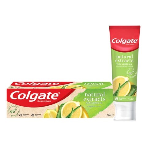 Colgate Natural Extracts Lemon Toothpaste Refreshing Clean 75ml