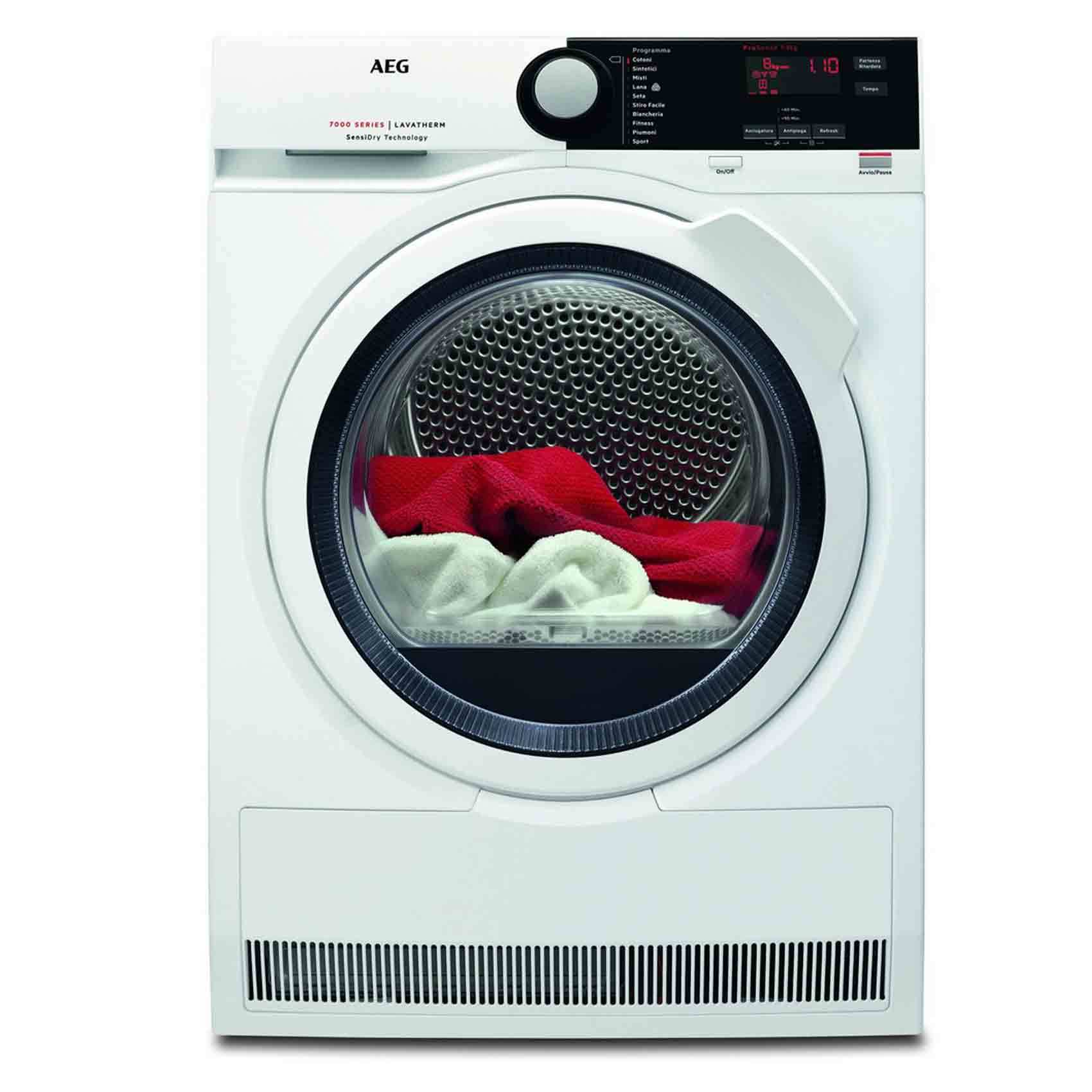 Buy AEG Dryer Front Load T7DBE831 8 Kg white Online Shop Electronics