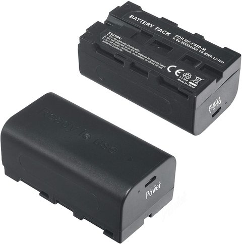 DMK Power USB DC Rechargeable NP-F550 NP-F570 Battery 2000mAh for LED Video Light and Monitor only