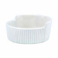 Shallow Porcelain Serving Bowl White 10x4cm