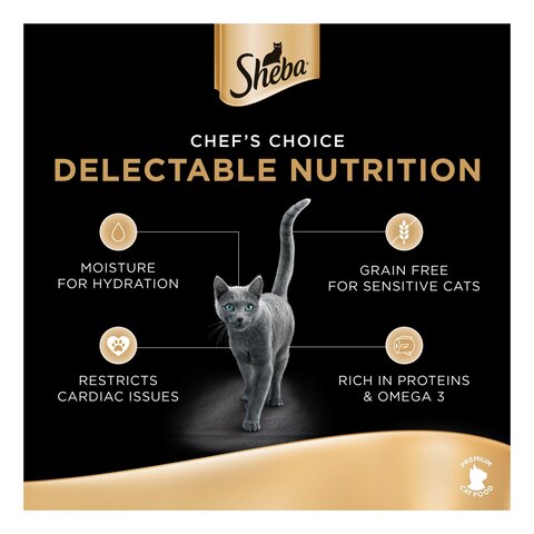 Sheba Cat Food Succulent Chicken Breast 85g Can (Pack of 6)