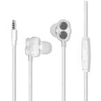 Buy Promate In-Ear Earphones, Premium Dual-Driver Stereo Earbuds With Dual Dynamic Sound, Built-In Microphone, Anti Tangle Cords And Noise Isolating For Smartphones, Tablets, Laptops, Mp3, Ivory Black in Saudi Arabia