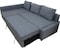Karnak Convertible Sofa Cum Bed L-Shape Corner Sofa Plus Diwan Bed With Storage Box &amp; Cushion For Living Room, Home, Office, Apartment, Studio Room Size 215x150x75 Centimeters Ksb227
