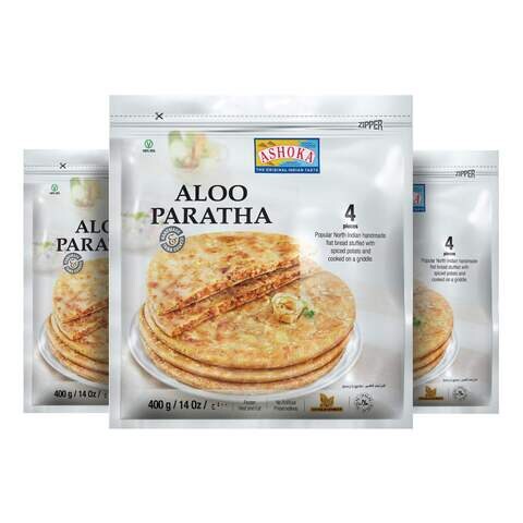 Buy Ashoka Aloo Paratha 400g Pack of 3 in UAE