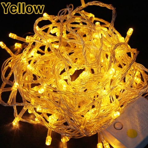 1M LED String Fairy Lights, Waterproof Decorative Light for Indoor &amp; Outdoor. Yellow Color.