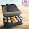 Aiwanto 2 in 1 Travel Bag Picnic Bag Mesh Beach Tote Bag Ladies Bag Beach Bag With Zipper Top And Insulated Picnic Cooler Bag For Travel Swimming Camping(Black)
