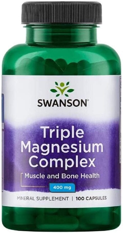Swanson Triple Magnesium Complex 400Mg 100Caps