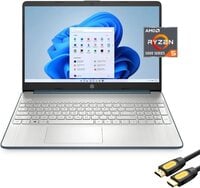 HP 15.6&#39;&#39; FHD IPS Micro-Edge Laptop, AMD 6-Core Ryzen 5 5500U (Beat Core i5-10400F), 32GB RAM, 1TB PCIe SSD, USB-C, HDMI, SD Reader, WiFi, Full Size KB, M-Ytrix HDMI Cable, Win 11, US Keyboard