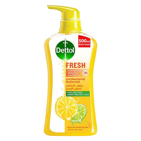 Dettol Fresh Showergel &amp; Bodywash, Citrus &amp; Orange Blossom Fragrance, 500ml