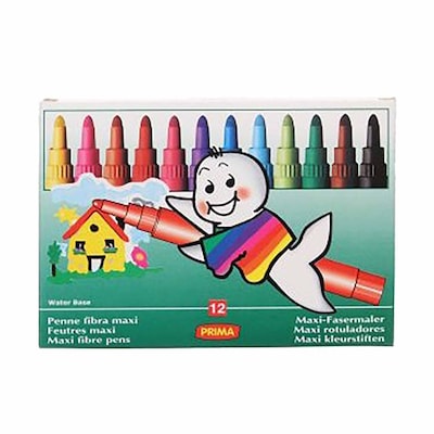 Box 12 colored jumbo felt pens Maxi