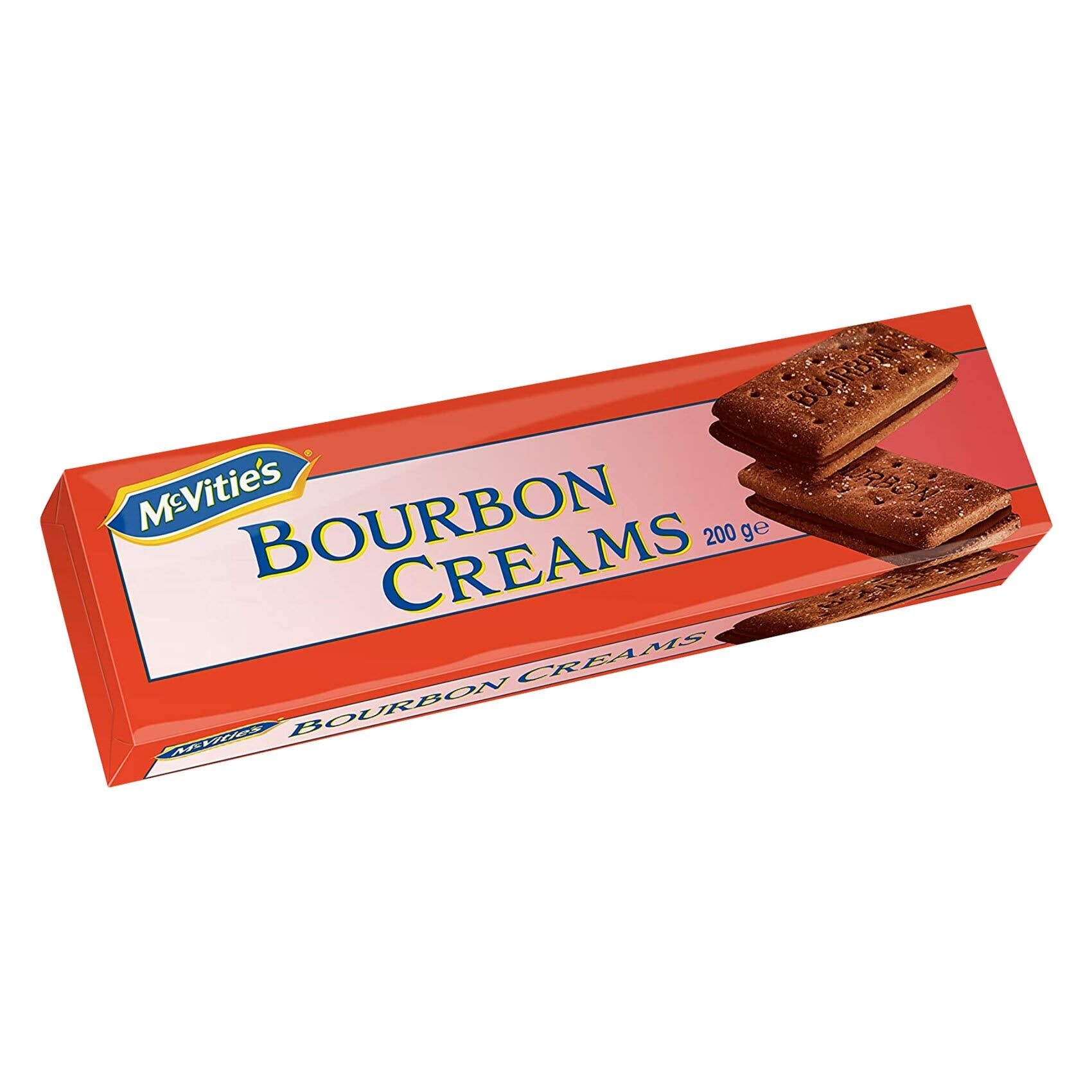 Buy Mcvities Bourbon Cream Biscuits 200g Online Shop Food Cupboard on