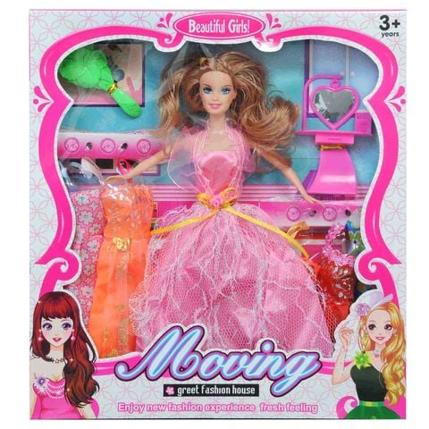 Moving Fashion Doll With Accessories Multicolour