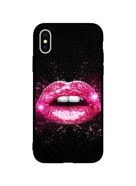 Theodor - Protective Case Cover For Apple iPhone XS Glitter Lips
