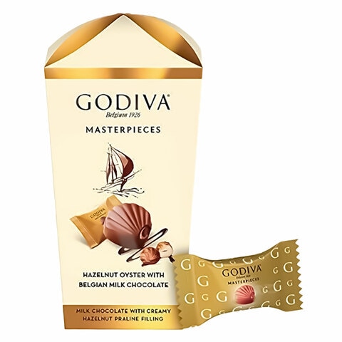Godiva Masterpieces Hazelnut Oyster Milk Chocolate 117g