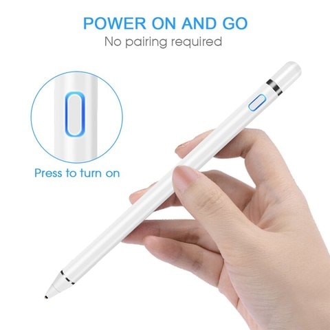 Generic Multipurpose Touch Screen Stylus Pen Smart Pencil Digital Compatible iPad and Most Tablet - White