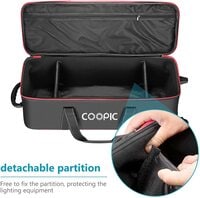 COOPIC TB-100 Durable Photo Studio Equipment Carry Bag, 103cmx34cmx31cm Carrying Trolley Case, Padded Compartment Wheel Handle Trolly for Light Stand Tripod Strobe Light Umbrella Photo Studio