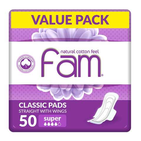 Fam Maxi Sanitary Pad Classic with Wings Super 50 pads