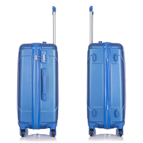Senator Hard Case Suitcase Trolley Luggage Set of 3 For Unisex ABS Lightweight Travel Bag with 4 Spinner Wheels KH2005 Pearl Blue