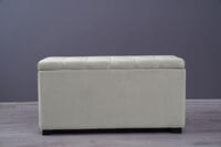 PAN Home Home Furnishings Emirates Gigastorage Bench Velvet White