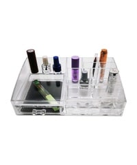 Clear Cosmetic Box with Drawers Acrylic Makeup Organizer Compartment Jewelry Storage Display Case for Girl Makeup Tools