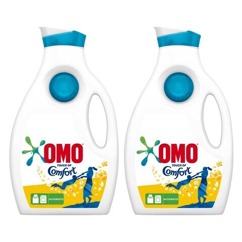 Buy OMO Touch of Comfort Liquid Laundry Detergent 2L Pack of 2 in UAE
