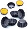 Generic Egg Tart Mold Reusable- 6 Pcs Mini Tart Pans Tart Mold Nonstick Egg Tart Mold Egg Tart Mold Carbon Steel