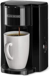 Black &amp; Decker 350W 1 Cup Coffee Maker/ Coffee Machine With Coffee Mug For Drip Coffee &amp; Espresso, Black - Dcm25N-B5
