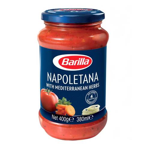 Buy Barilla Napoletana Pasta Sauce With Mediterranean Herbs 400g in UAE