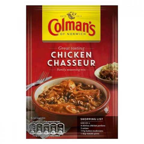 Buy Colman s Chicken Chasseur 43 Gram Online Shop Food Cupboard