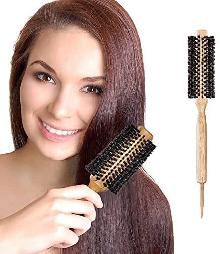 Buy Wooden Round Hair Brush for Hair Styling with Natural Soft Bristle Anti-Static  Hair Brush Hairdressing Tools (WB868 - 10) Online - Shop Beauty & Personal  Care on Carrefour UAE
