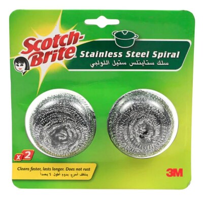 Buy Scotch-Brite Stainless Steel Metal Spiral Scrubber Scouring