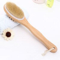Multipurpose Bath Body Brush With Massage Function And Back Scrubber in One With Antislip Long Bamboo Handle