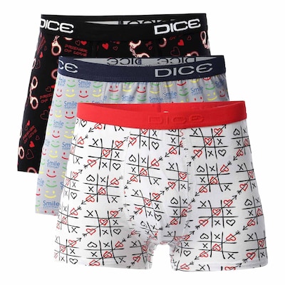 Dice mens Contrast Elastic waist solid boxer Briefs, Black, 3XL price in  Egypt,  Egypt