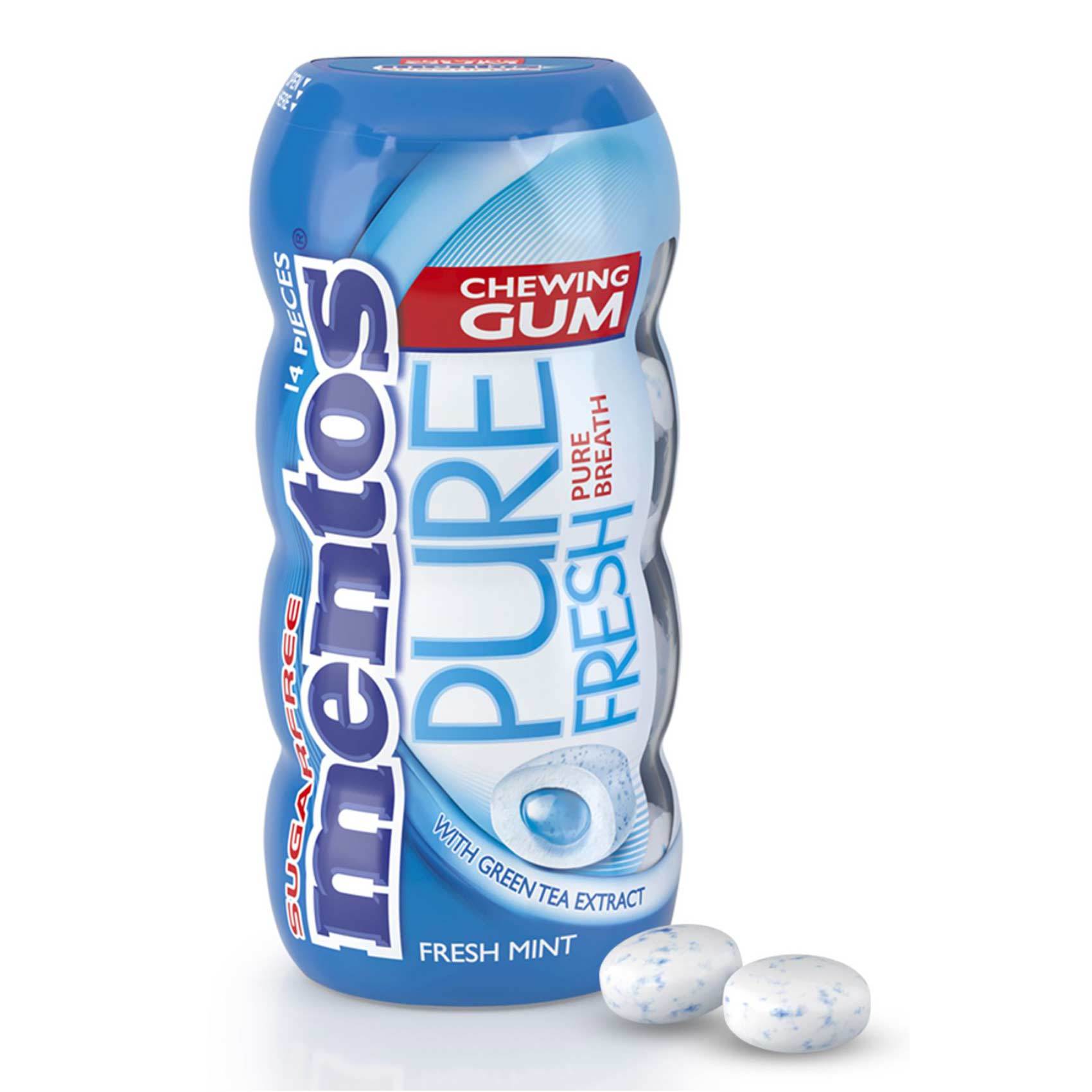 Buy Mentos Sugar Free Pure Fresh Chewing Gum With Green Tea 24g Online