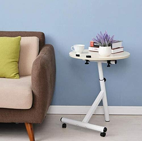 Buy Qfeng Removable Lift Coffee Table With Wheels Tea Table Round Bed Sofa Side Table Desk Angle Height Adjustable Small Table Color Light Wood Color Online Shop Home Garden