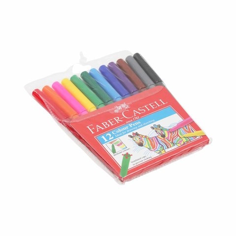 Faber-Castell Fibre Tip Magic Colour Pen 12 Colours