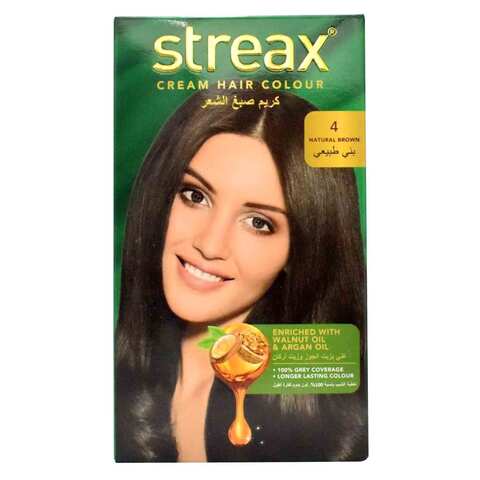 Streax Cream Hair Color 4 Natural Brown 50ml