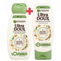 Garnier Ultra Doux Almond Milk Shampoo 400ml With Ultra Doux Almond Milk Conditioner 400ml