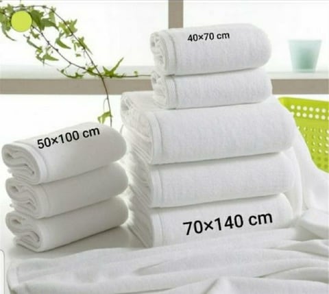 Luxurious Pack of 3  Towel Set - White