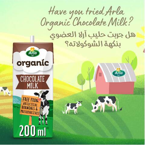 Arla Organic full fat Milk long life 200 ml x 12
