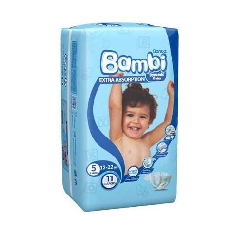 Bambi Diapers Size 5, 74 Pieces