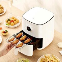 Xiaomi Smart Air Fryer 3.5L BHR4849EU 24 Hour Pre-scheduling OLED Display Air frying丨Baking丨Yoghurt丨Dried Fruit丨Defrosting   Support Mi Home App Control   - White COLOR