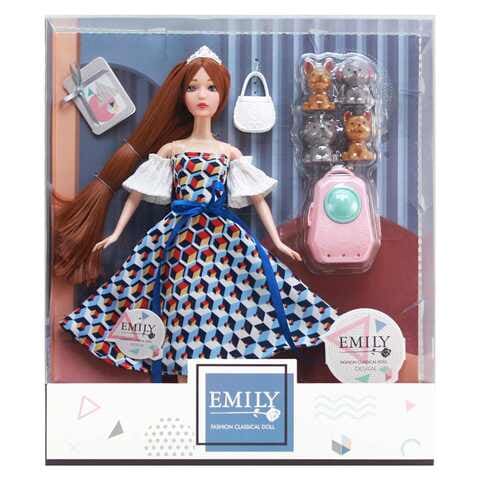 Hk Emily Fashion Doll With 4 Pets And Accessories Multicolour