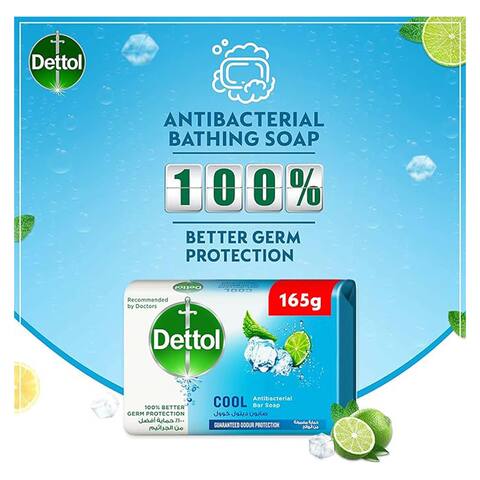 Dettol Anti-Bacterial Soap - Cool - 165 gram - 4 Pieces