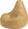 Luxe Decora Faux Leather Tear Drop Recliner Bean Bag Cover Only No Filling (L, Beige)