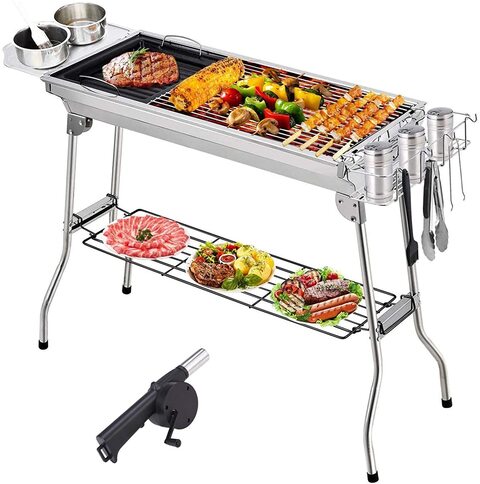 Stainless steel 2024 camping grill