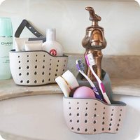 Generic-CK718 Kitchen Sink Shelf Soap Sponge Drain Rack Holder Double Decker Hanging Basket